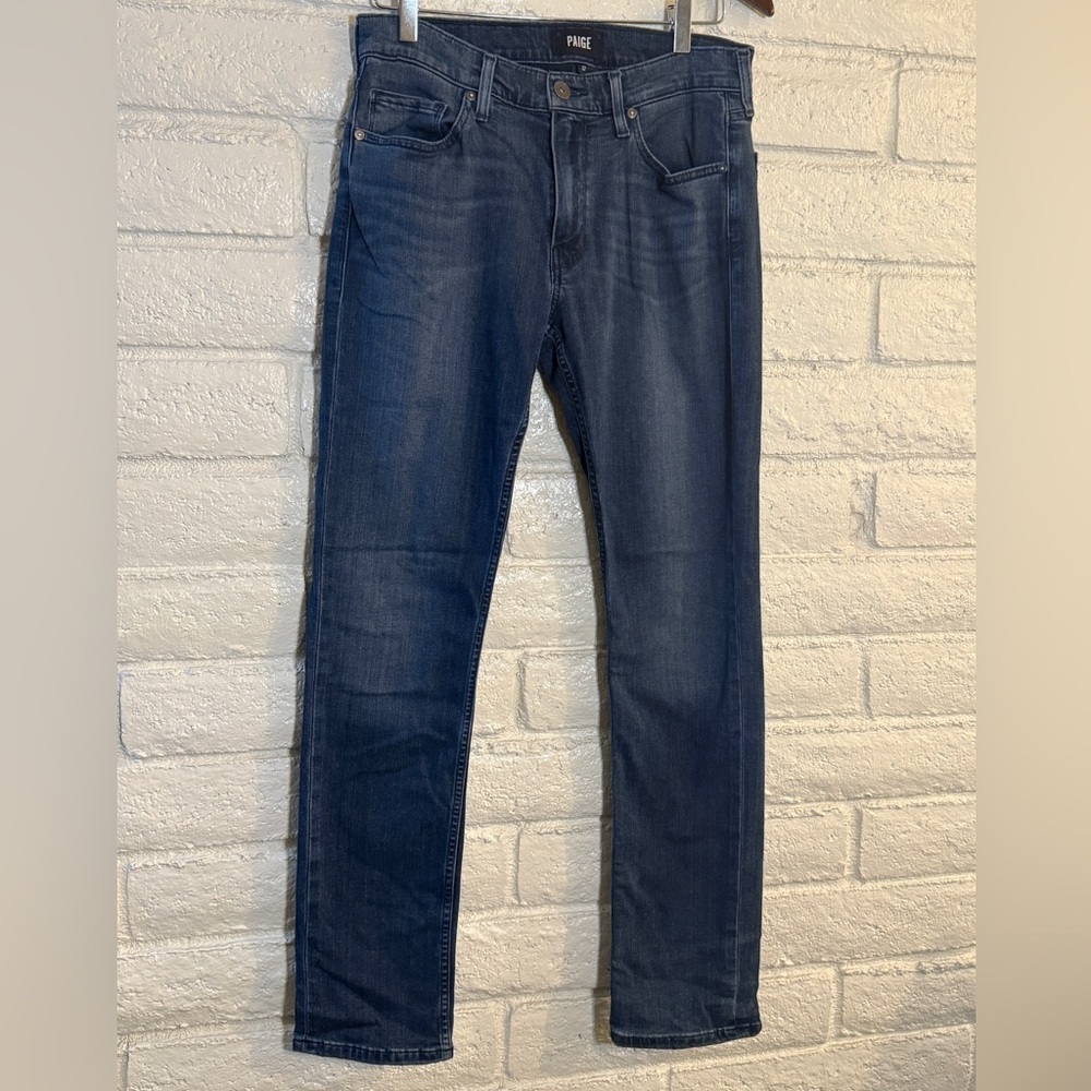 PAIGE Men's Slim Jeans in Dark Blue
